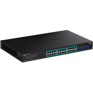 TRENDnet TPE-30284 28-Port Managed Multi-Gigabit Ethernet PoE+ Switch, 4x 10G SFP+, rack mountable